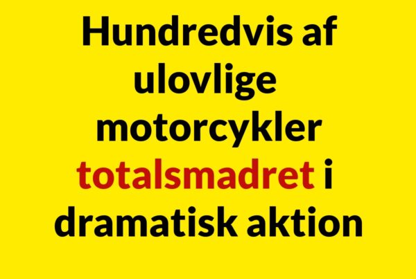 Hundredvis af ulovlige motorcykler totalsmadret i dramatisk aktion