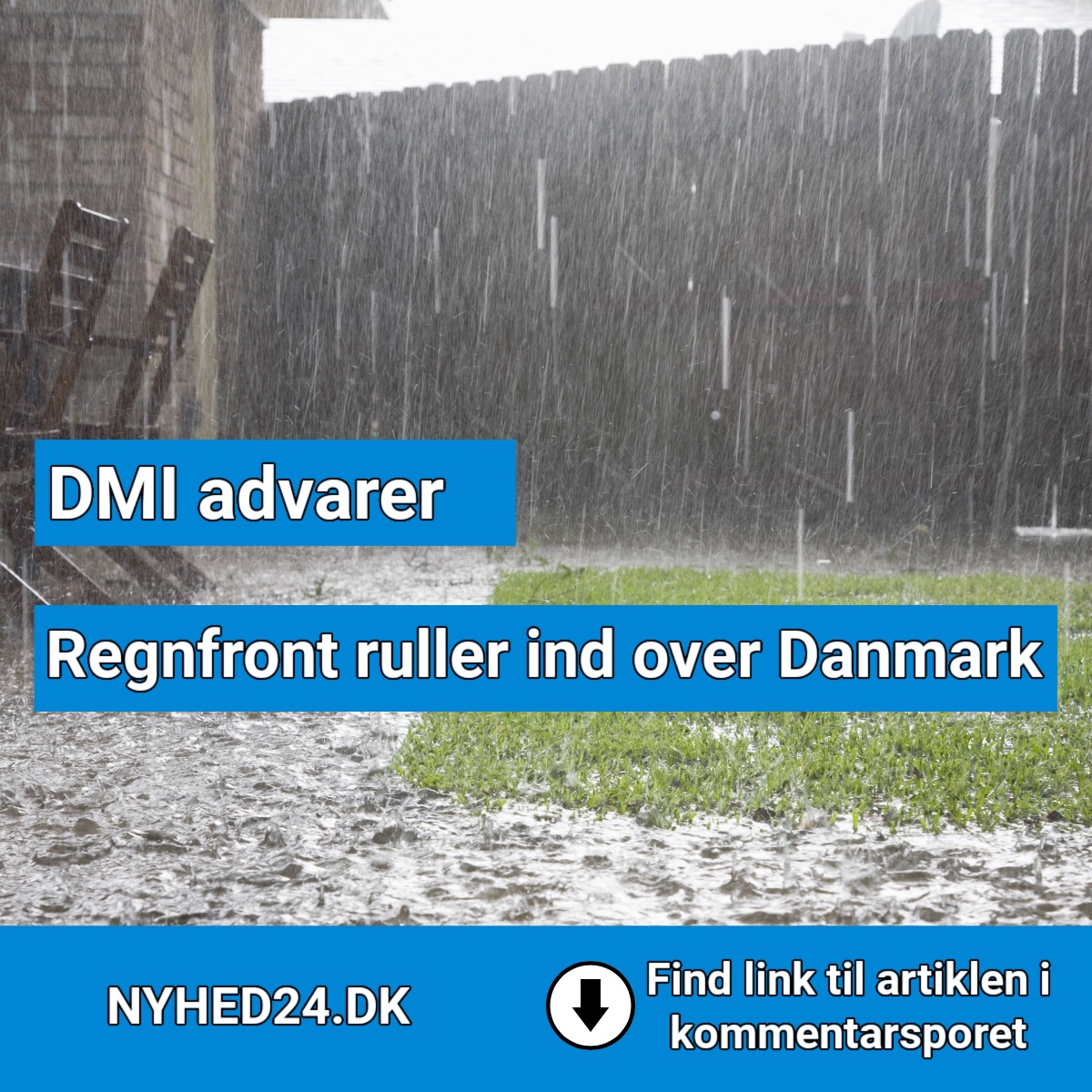 Nu rammer regnen Danmark – disse områder bliver hårdest ramt