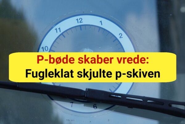 P-bøde skaber vrede: Fugleklat skjulte p-skiven