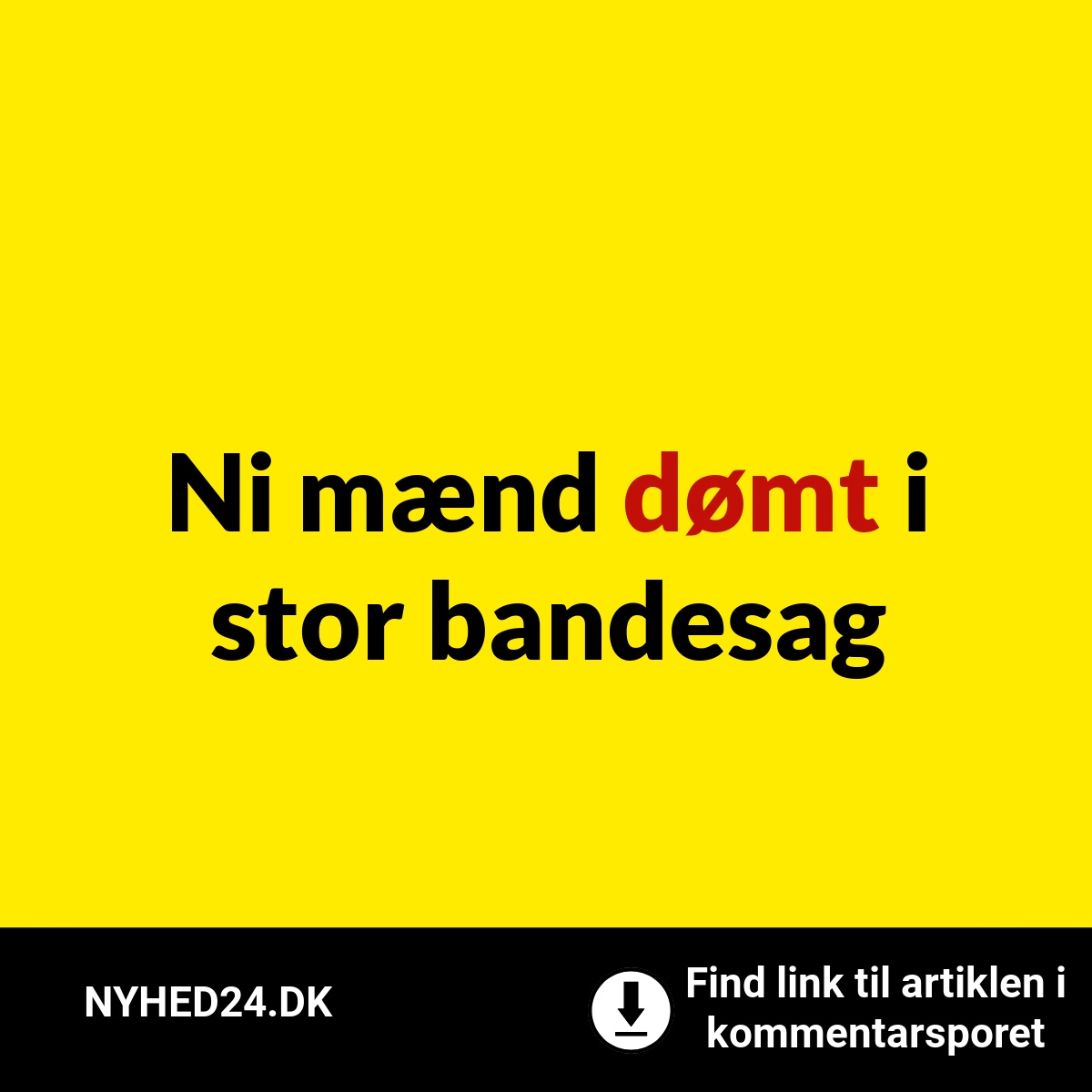Ni mænd dømt i stor bandesag