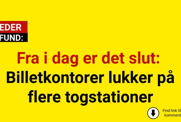 Fra i dag er det slut: Billetkontorer lukker på flere togstationer