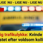 Alvorlig trafikulykke: Kvinde hårdt kvæstet efter voldsom kollision