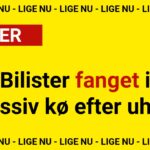 Bilister fanget i massiv kø efter uheld