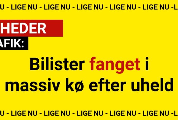 Bilister fanget i massiv kø efter uheld