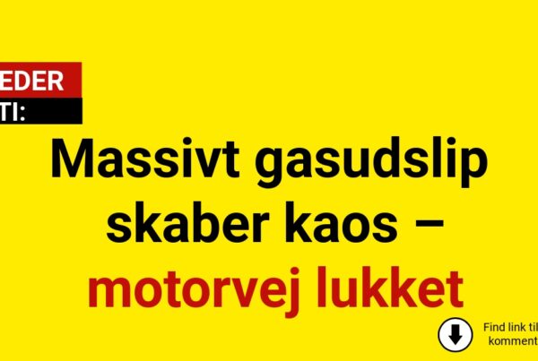 Massivt gasudslip skaber kaos – motorvej lukket