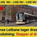 Odense Letbane tager drastisk beslutning: Stopper al drift