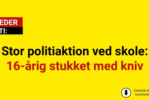 Stor politiaktion ved skole: 16-årig stukket med kniv