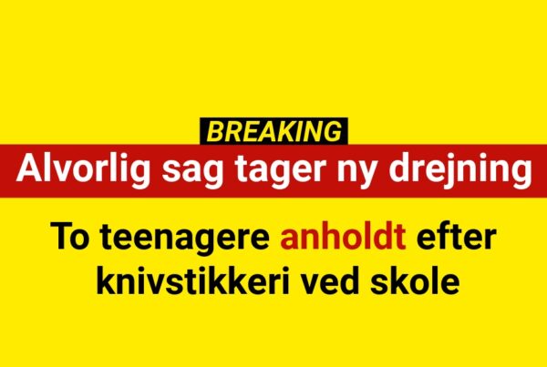 BREAKING: To teenagere anholdt efter knivstikkeri ved skole