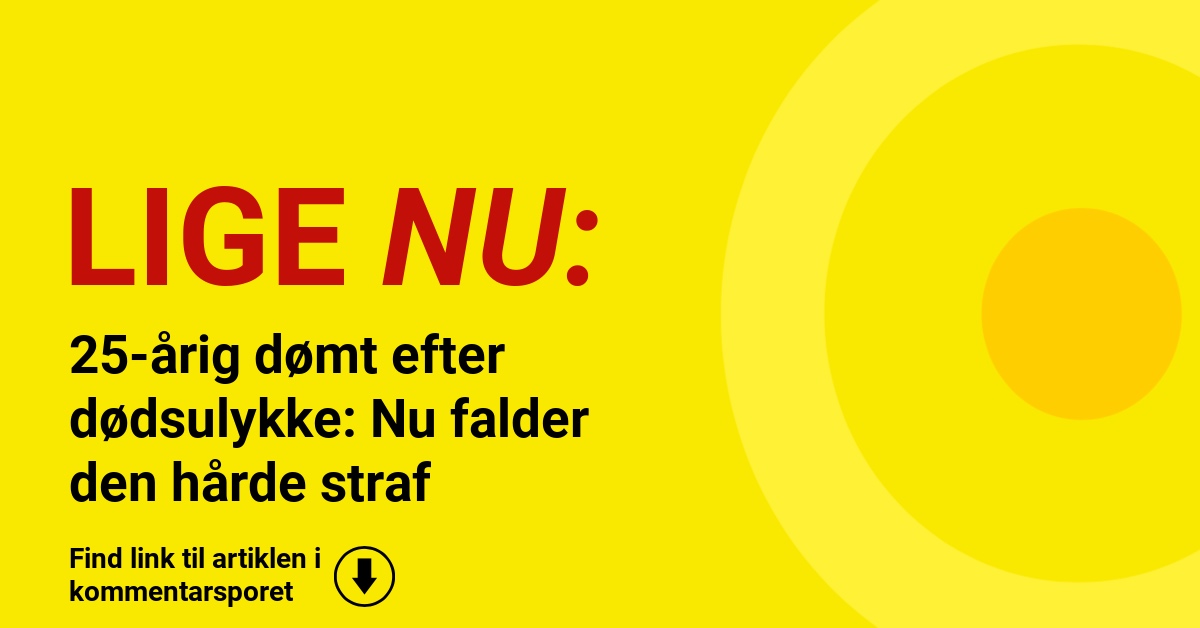 25-årig dømt efter dødsulykke: Nu falder den hårde straf
