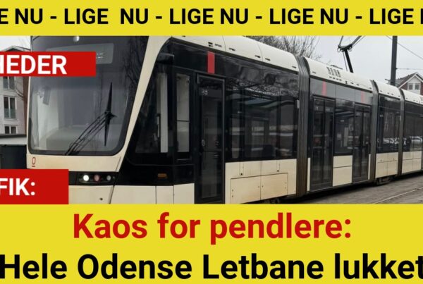 Kaos for pendlere: Hele Odense Letbane lukket