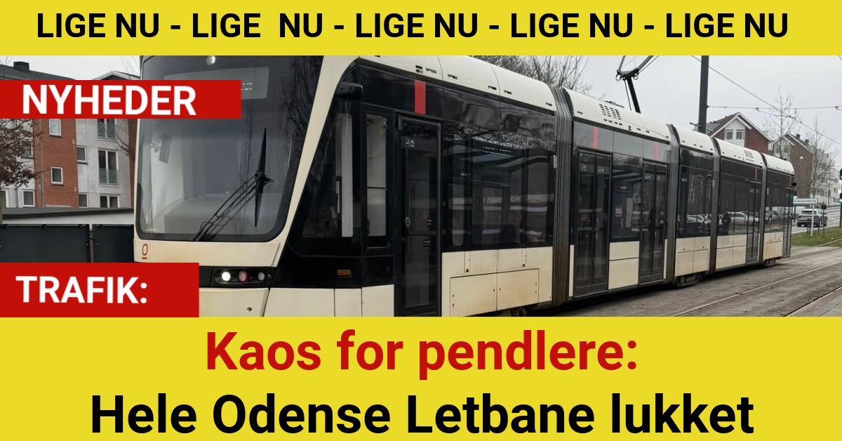 Kaos for pendlere: Hele Odense Letbane lukket