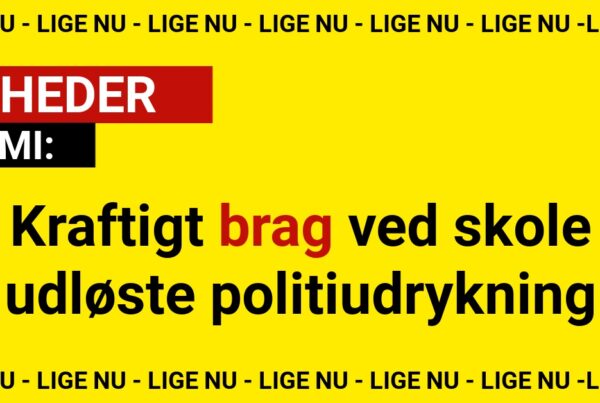 Kraftigt brag ved skole udløste politiudrykning