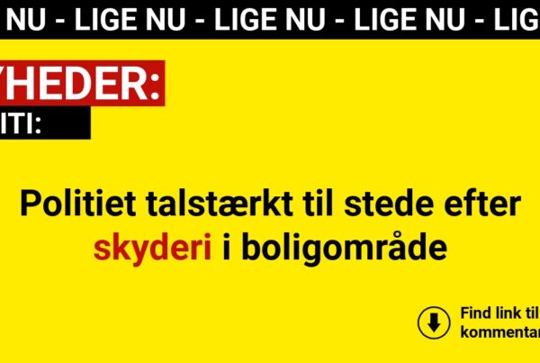 Politiet talstærkt til stede efter skyderi i boligområde