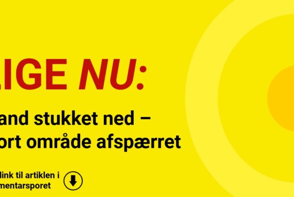Mand stukket ned – stort område afspærret