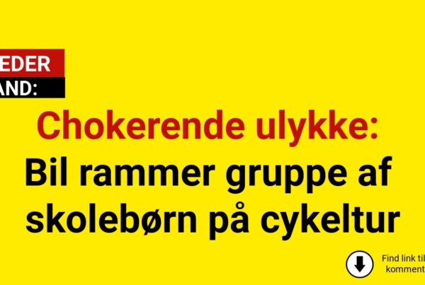 Chokerende ulykke: Bil rammer gruppe af skolebørn på cykeltur