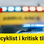 Motorcyklist i kritisk tilstand