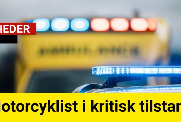 Motorcyklist i kritisk tilstand