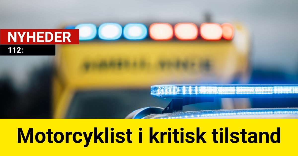 Motorcyklist i kritisk tilstand