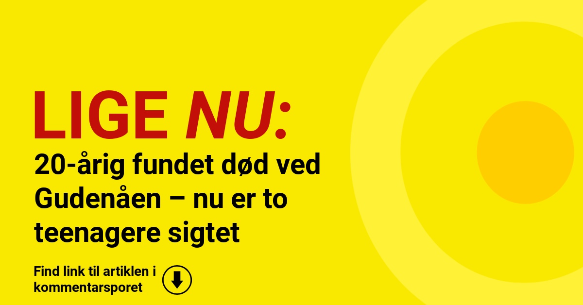 20-årig fundet død ved Gudenåen – nu er to teenagere sigtet