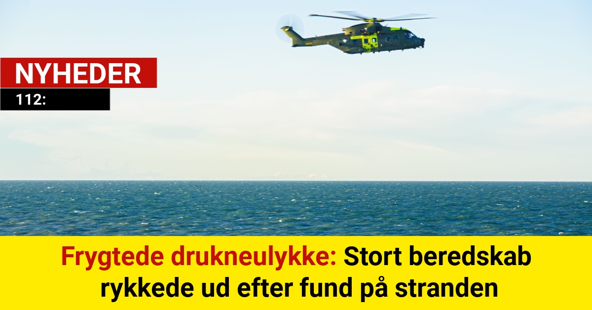 Frygtede drukneulykke: Stort beredskab rykkede ud efter fund på stranden