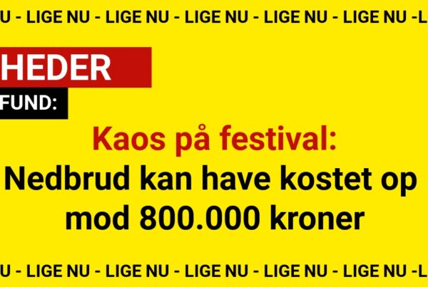 Kaos på festival: Nedbrud kan have kostet op mod 800.000 kroner