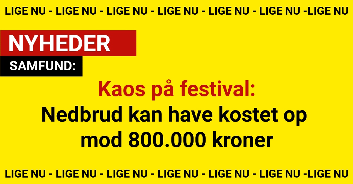 Kaos på festival: Nedbrud kan have kostet op mod 800.000 kroner