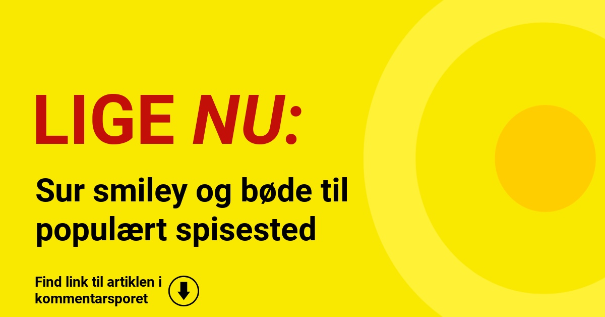 Sur smiley og bøde til populært spisested