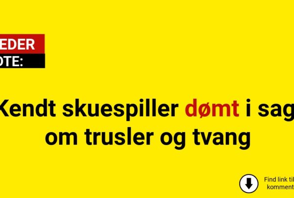 Kendt skuespiller dømt i sag om trusler og tvang