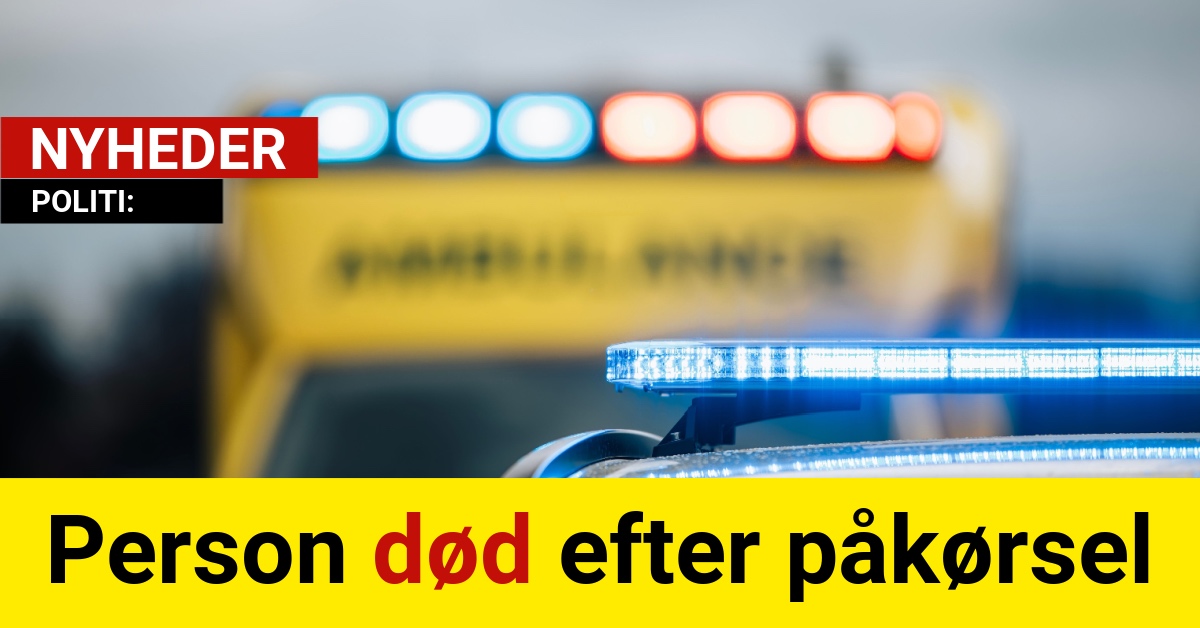 Person død efter påkørsel