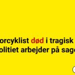 Ung motorcyklist død i tragisk ulykke – politiet arbejder på sagen