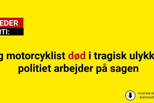 Ung motorcyklist død i tragisk ulykke – politiet arbejder på sagen