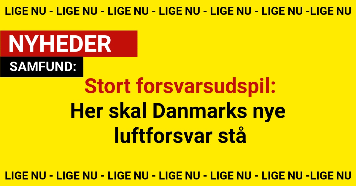 Stort forsvarsudspil: Her skal Danmarks nye luftforsvar stå