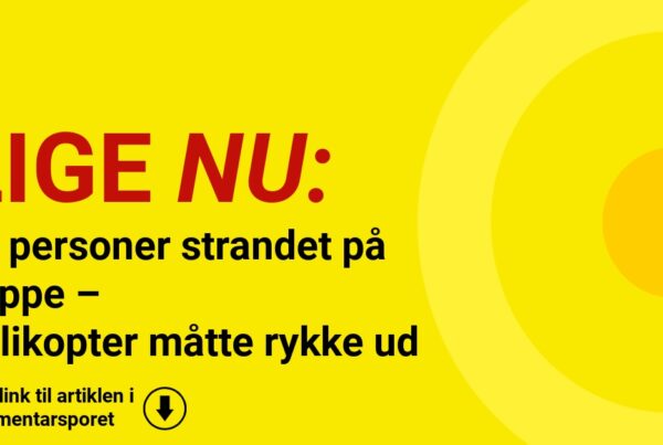 To personer strandet på klippe – helikopter måtte rykke ud