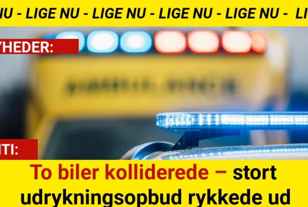 To biler kolliderede – stort udrykningsopbud rykkede ud