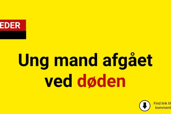 Ung mand afgået ved døden