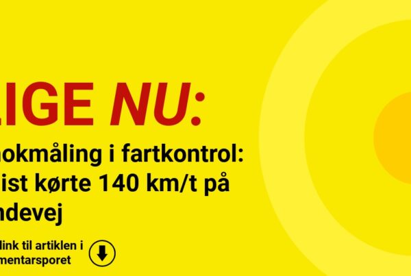 Chokmåling i fartkontrol: Bilist kørte 140 km/t på landevej
