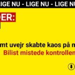 Voldsomt uvejr skabte kaos på motorvej: Bilist mistede kontrollen