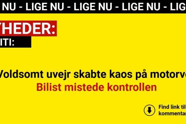Voldsomt uvejr skabte kaos på motorvej: Bilist mistede kontrollen