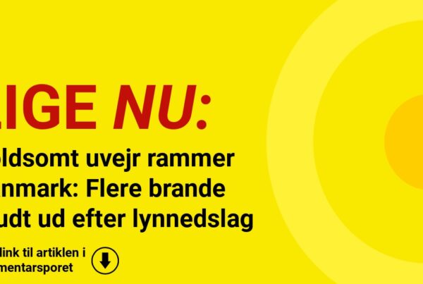 Voldsomt uvejr rammer Danmark: Flere brande brudt ud efter lynnedslag