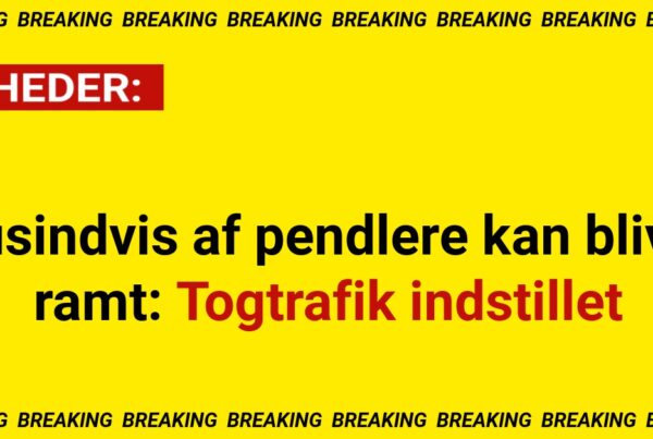 Tusindvis af pendlere kan blive ramt: Togtrafik indstillet