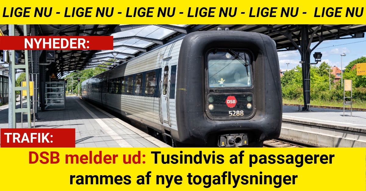 DSB melder ud: Tusindvis af passagerer rammes af nye togaflysninger