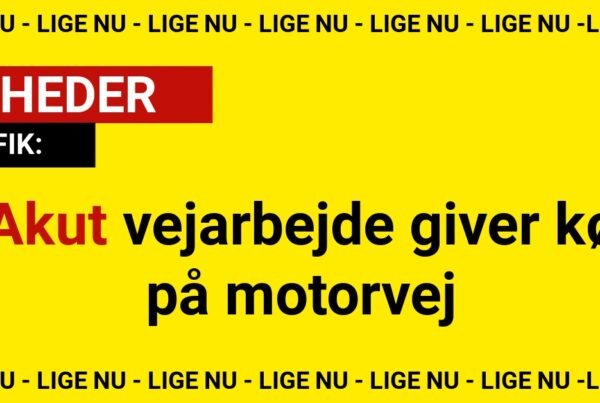 LIGE NU: Akut vejarbejde giver kø på motorvej