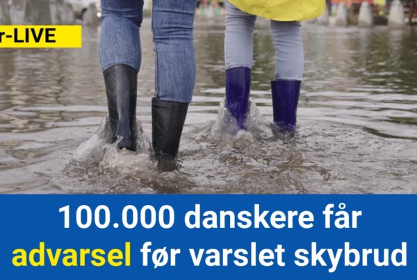 100.000 danskere får advarsel før varslet skybrud