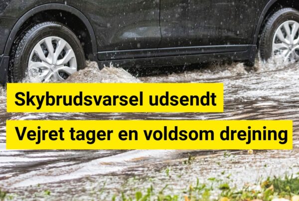 Advarsel fra meteorologerne: Kraftige byger kan skabe oversvømmelser