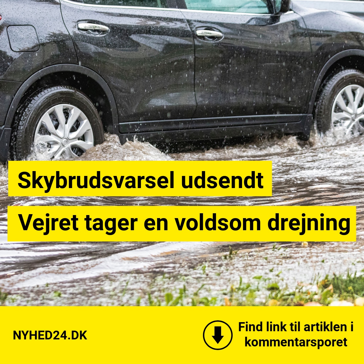Advarsel fra meteorologerne: Kraftige byger kan skabe oversvømmelser