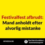 Festivalfest afbrudt: Mand anholdt efter alvorlig mistanke