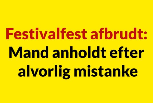 Festivalfest afbrudt: Mand anholdt efter alvorlig mistanke