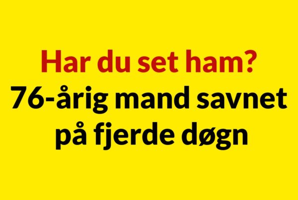 Har du set ham? 76-årig mand savnet på fjerde døgn