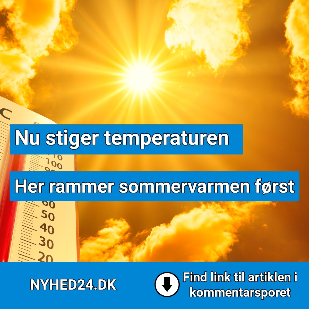 Sommervejret vender tilbage: Så varmt bliver det i dag