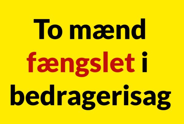 To mænd fængslet i bedragerisag
